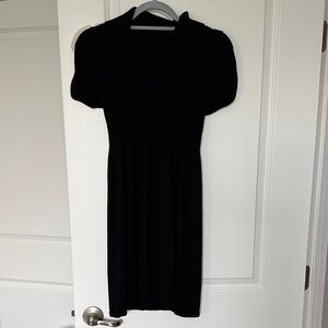 Pink Rose Black Mini Dress